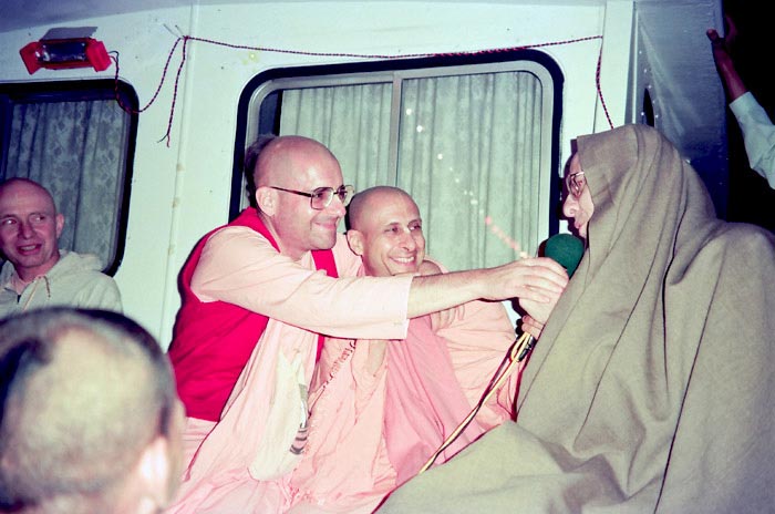 Radhanath Swami with his Godbrothers