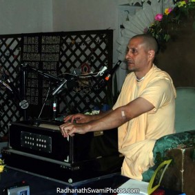 Radhanath Swami Playing Harmonium 283x283 Radhanath Swami As a Music Lover