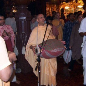 Radhanath Swami Playing Mridanga 3 283x283 Radhanath Swami As a Music Lover