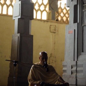 singing bhajans inside a temple  283x283 Radhanath Swami As a Music Lover