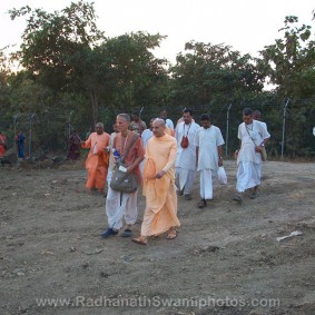 Radhanath Swami at Govardhan Ashram Radhanath Swami in Goverdhan 283x283 Radhanath Swami In Govardhan Ashram