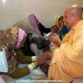 Radhanath Swami Maharaj In Barsana Eye Camp RadhanathSwamiinBarsanaEyeCampFebruary2012320 new 283x283 Radhanath Swami At Barsana Camp 2012