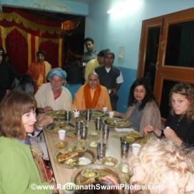 Accepting Meal at Barsana Eye Camp RadhanathSwamiinBarsanaEyeCampFebruary2012670 new 283x283 Radhanath Swami At Barsana Camp 2012