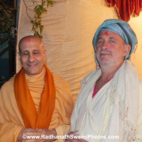Radhanath Swami with Shyamdas ji RadhanathSwamiinBarsanaEyeCampFebruary2012716 new 283x283 Radhanath Swami At Barsana Camp 2012