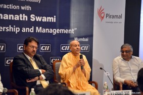 Radhanath Swami with Ajay piramal and Kishore biyani