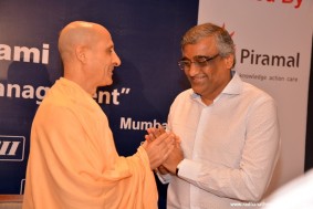Radhanath Swami with Kishore Biyani