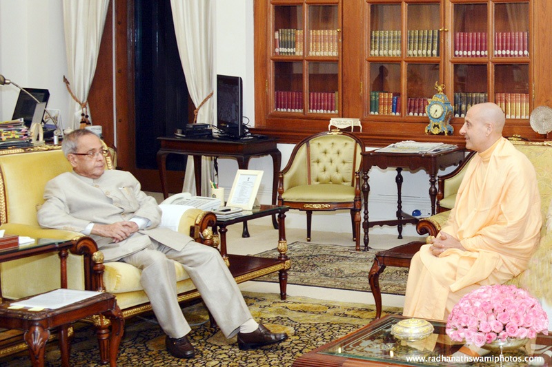 Radhanath Swami with President