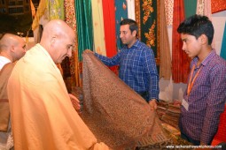Radhanath Swami visiting stalls at Pandal4