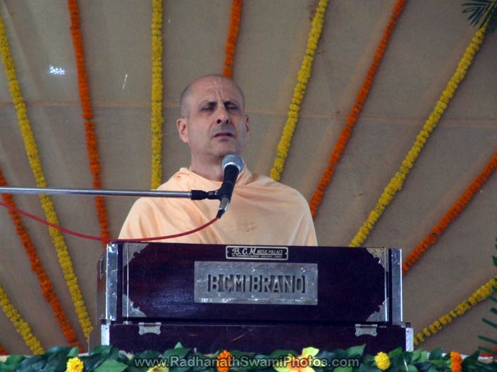 Radhanath Swami Giving Discourse