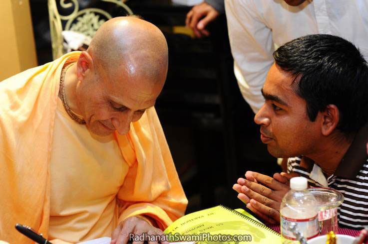 Radhanath Swami Signing The Journey Home Book