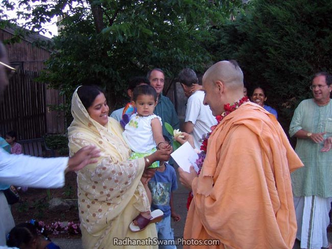 Radhanath Swami With Child