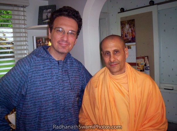 Radhanath Swami With His God Brother Satyraj Das