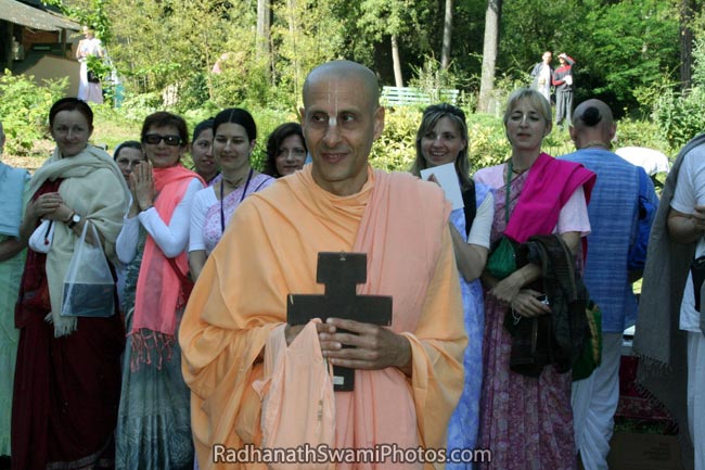 Radhanath Swami With Holy Cross