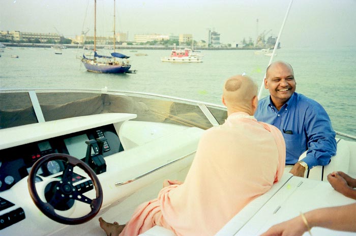 Radhanath Swami with Anil Agarwal