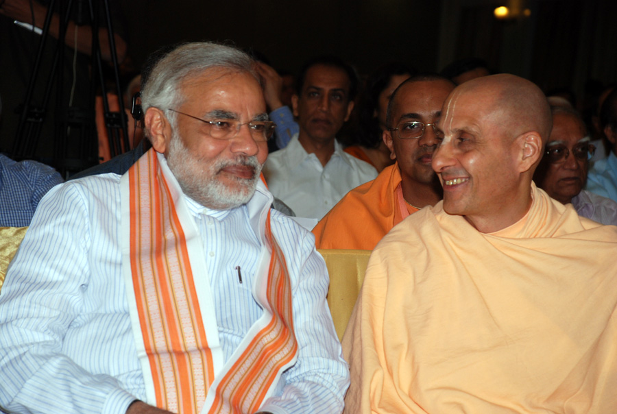 Radhanath Swami and Narendra Modi