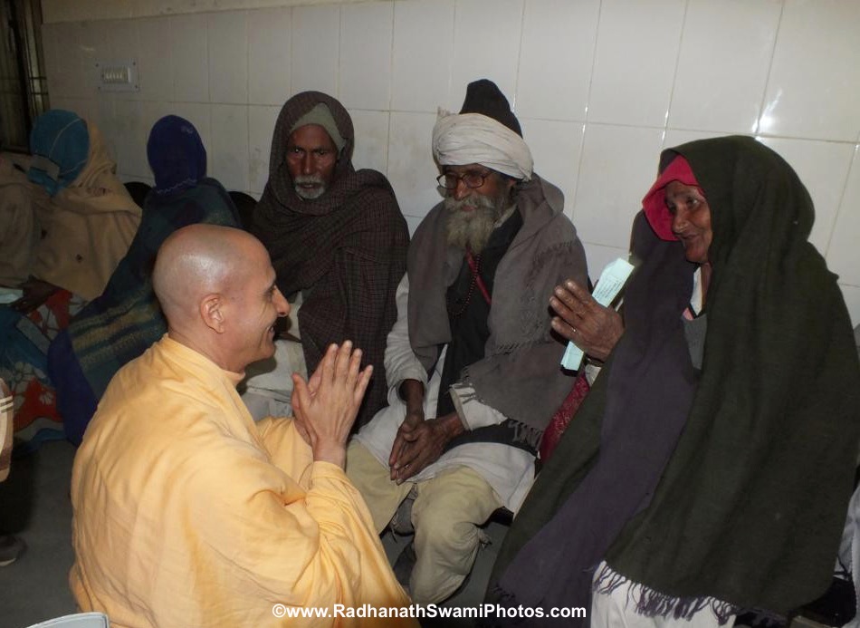 Radhanath Swami with Patients