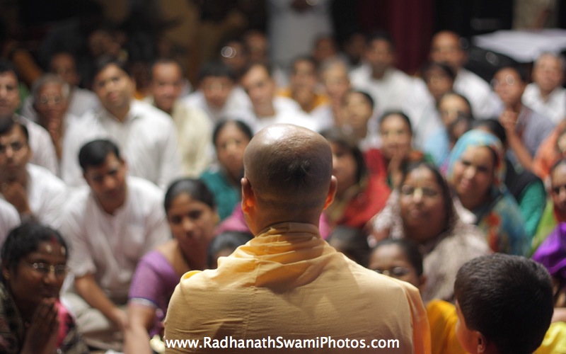 Radhanath Swami giving Lecture