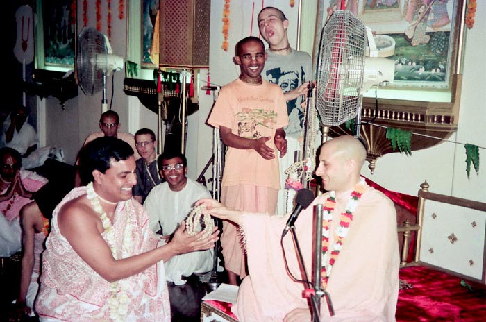 Radhanath Swami giving Initiation