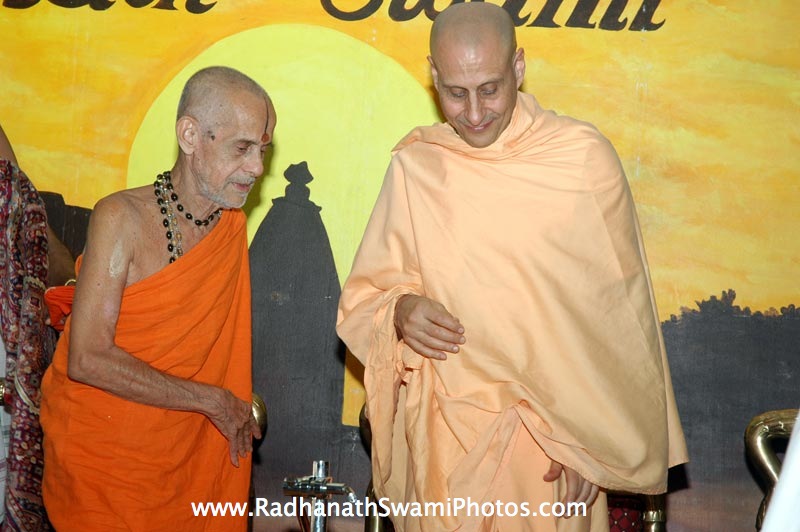 Radhanath Swami with Pejavar Swami