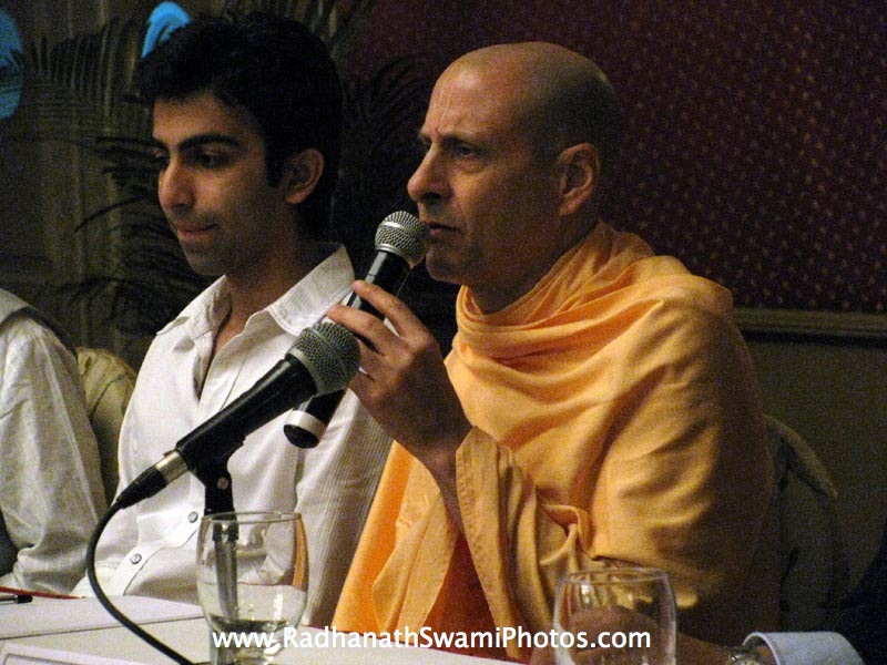 Radhanath Swami with Pankaj Advani