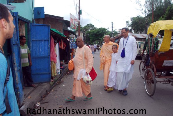 Radhanath Swami visiting Srila Prabhupada's Birth Place