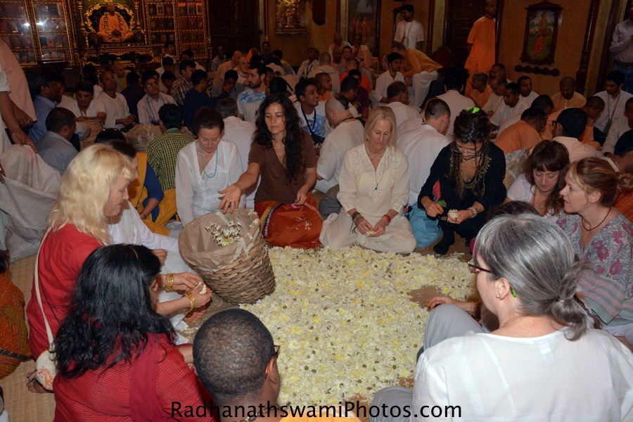 Devotees serving for lord at ISKCON Chowpatty_