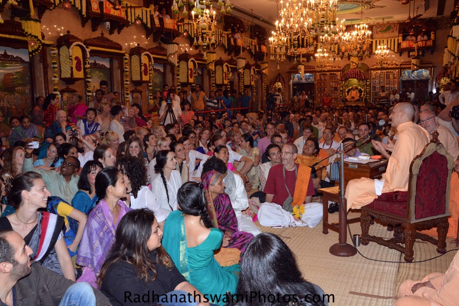 Talk by Radhanath Swami during pushya abhishek festival