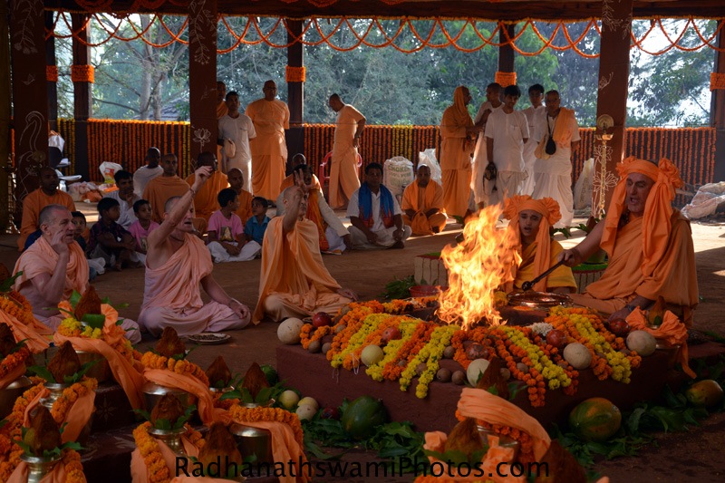 Fire Sacrifice for the Temple opening at GEV