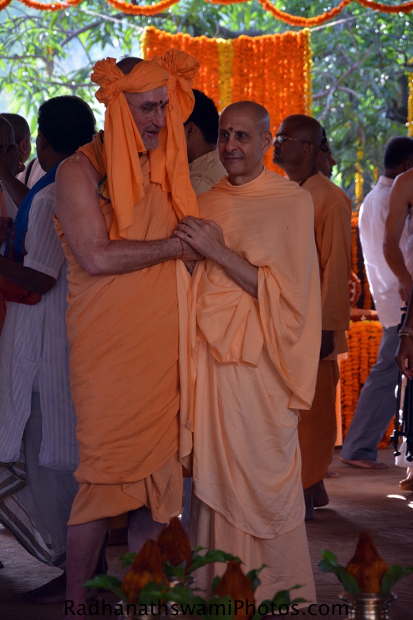 Radhanath Swami with Bhakti vidyapurna Swami
