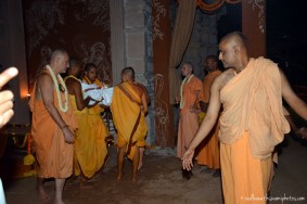 Devotees taking deities to rest