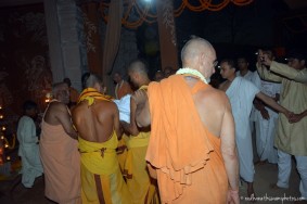 Devotees taking deities to rest