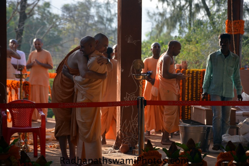 Radhanath Swami with Bhakti vidyapurna Swami