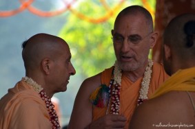 Radhanath Swami with Bhakti vidyapurna Swami