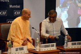 HH Radhanath Swami with Mr. Kishore Biyani