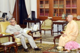 Radhanath Swami with President