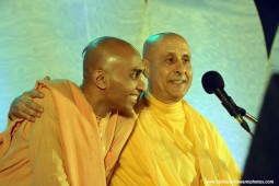 Radhanath Swami with Krishna Chaitanya Prabhu