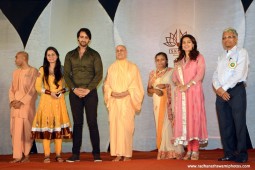 Radhanath Swami with Saurabh Jain and Juhi Chawla's Family