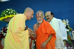 Radhanath Swami with Vishveshwar tirtha Swami