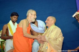 Radhanath Swami with pejavar math swami